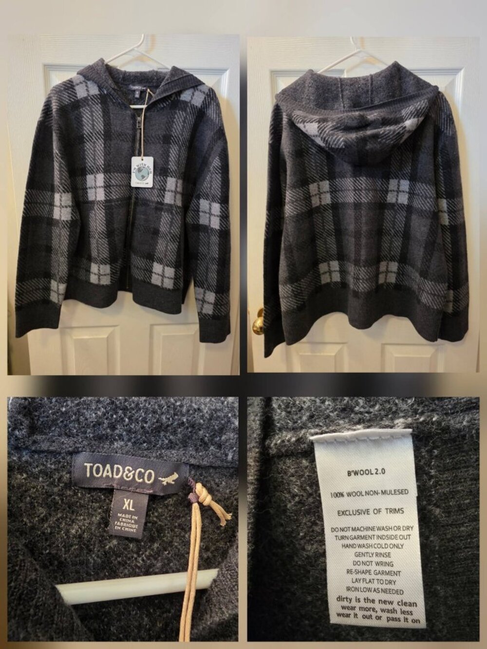 XL Toad&Co Full-zip Heartfelt Hooded Jacket